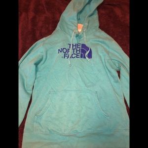 The north face baby blue hoodie